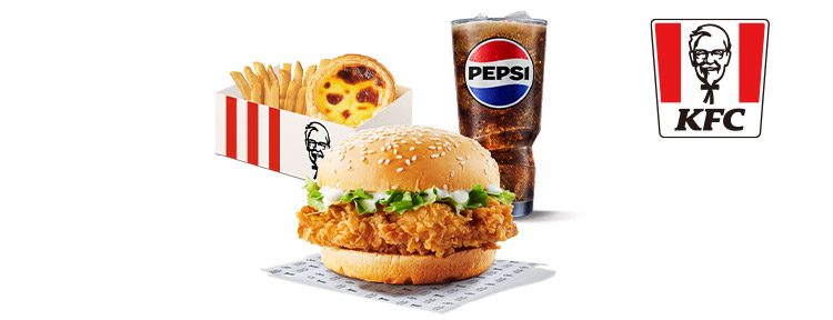 肯德基 咔啦雞腿堡+蛋撻脆薯 絕配餐 好禮即享券